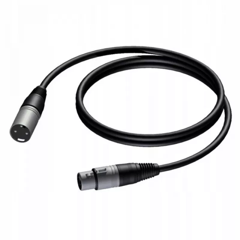 Procab XLR vīrieša uz XLR sievietes kabelis 1,5 m — balansēts mikrofona/audio kabelis
