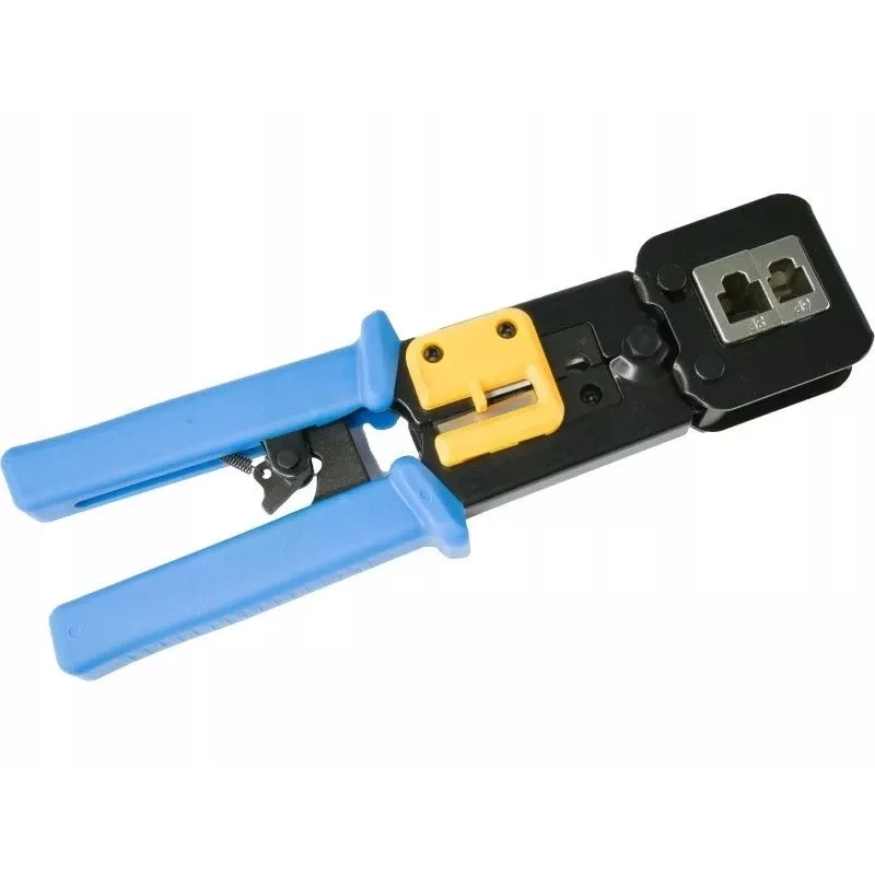 Presēšanas rīks Alantec NI040 RJ-45 savienotājiem, tērauda konstrukcija, plastmasas rokturi, melns/zils