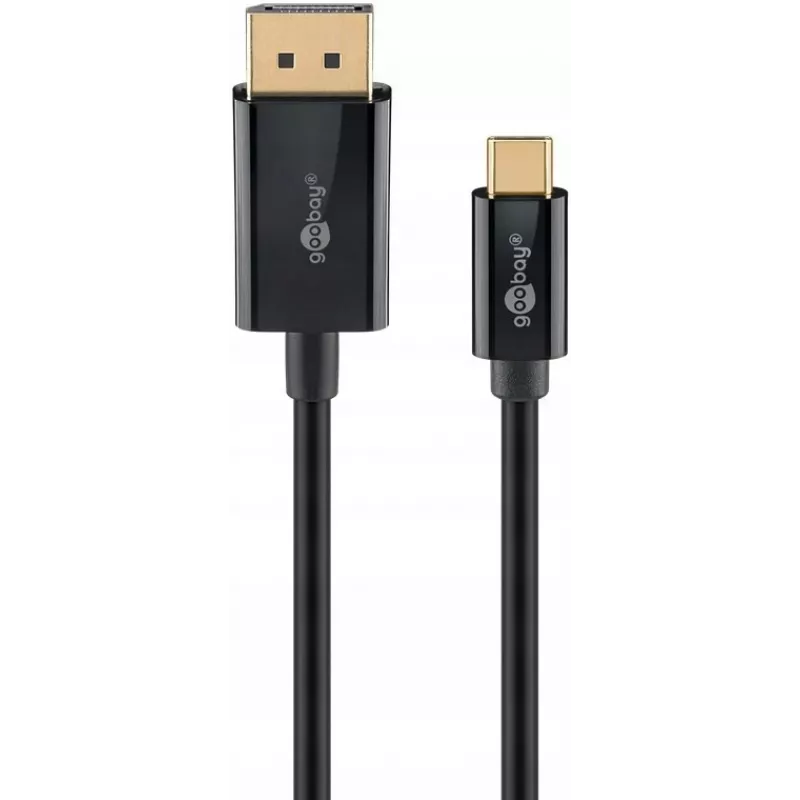USB-C uz DisplayPort kabelis GOOBAY 75704, 1 m, līdz 4K@60Hz