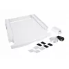 Savienotājs kraušanas komplektam WHIRLPOOL C00855467 60 x 60 cm veļas mazgājamai mašīnai un žāvētājam, izvelkamais plaukts, siksna un pretslīdes paliktņi