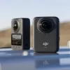 Action kamera DJI Osmo 360 Standard Combo — 8K Ultra HD, 120 MP CMOS, 240 kadri/s, elektroniskā stabilizācija, 2 collu displejs, MicroSD, 183 g, melna