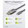 Goobay USB-C–DisplayPort kabelis - Zelta pārklājuma savienotāji, Ultra HD izšķirtspēja līdz 4K @ 60 Hz, C tipa Thunderbolt 3/4–DP adapteris, saderīgs ar