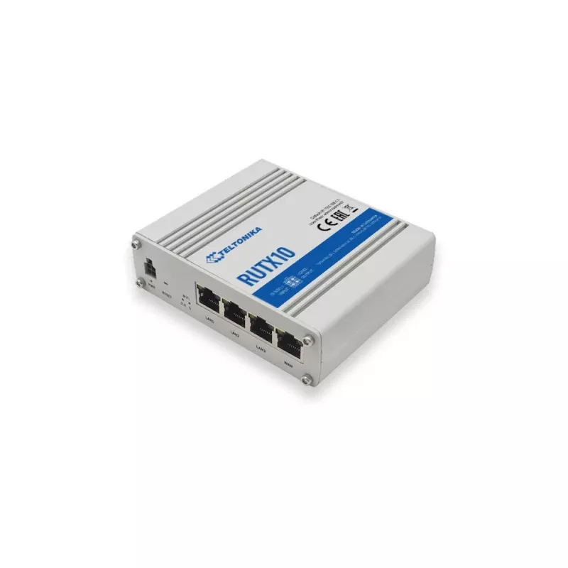 Teltonika RUTX10 bezvadu maršrutētājs Gigabit Ethernet Divjoslu (2.4 GHz / 5 GHz) Balts