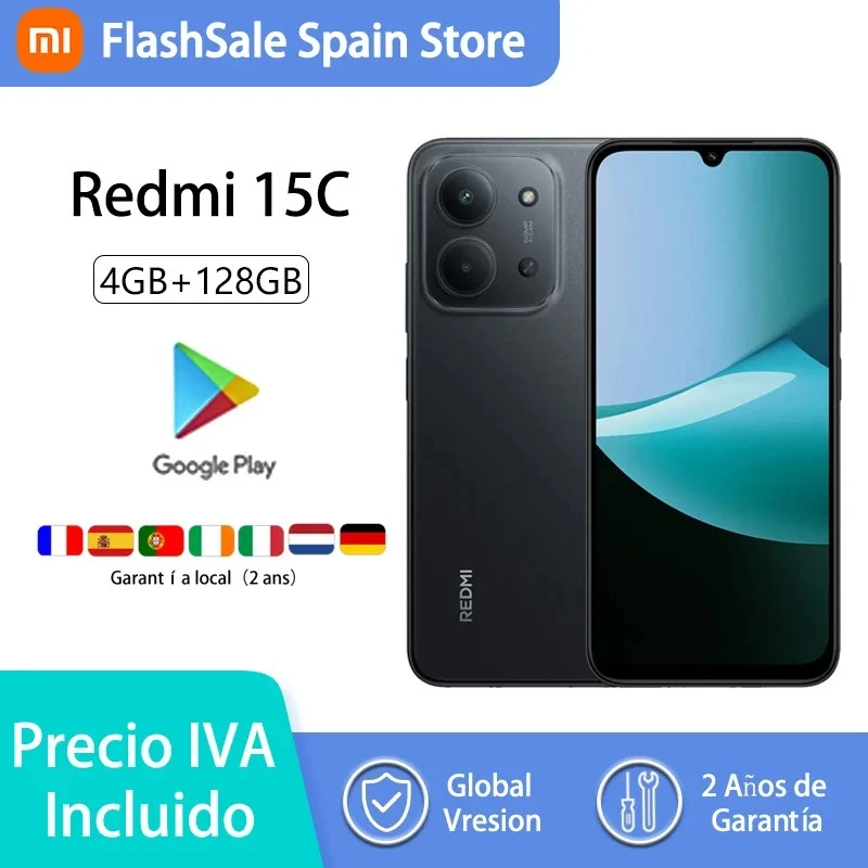 Viedtālrunis Xiaomi Redmi 15C 4G 6,9 inch 4/128GB Midnight Black