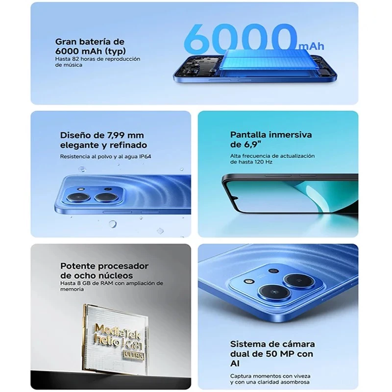 Viedtālrunis Xiaomi Redmi 15C 4G 6,9 inch 4/128GB Midnight Black