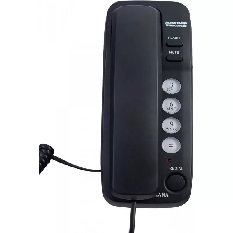 Mescomp Technologies Fiksācijas telefons Mesmed Mescomp MT 518 Diana Melns, telefons, Melns