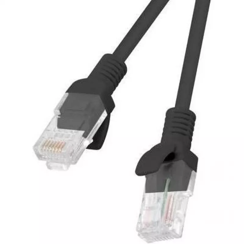 Patchcord LANBERG PCU5-20CC-0150-BK RJ45 Cat.5e 1,5 m melns, 10 gab. iepakojumā