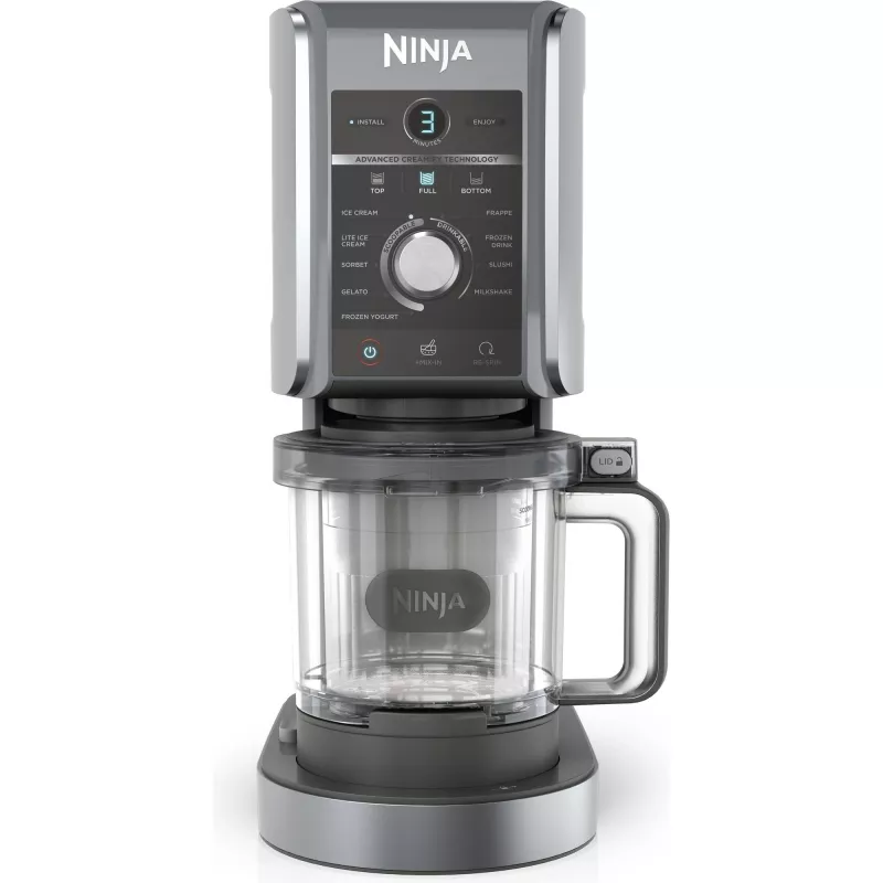 Ninja Creami Deluxe NC502CH, Ice Cream and Ice Maker, Melns
