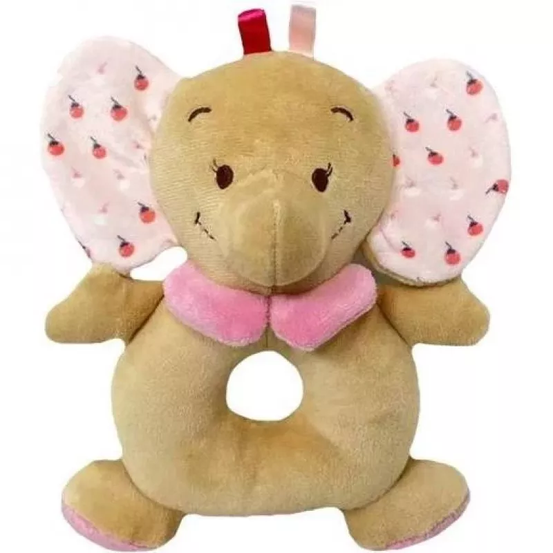 Grabutis TULILO 9362 rozā zilonītis 18 cm mazuļa rotaļlieta