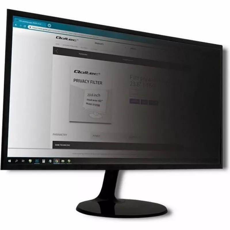 Qoltec Filtri Privacy SHOW 27 16:9 (23.54, 16:9), Pellicola Protettiva per Monitor