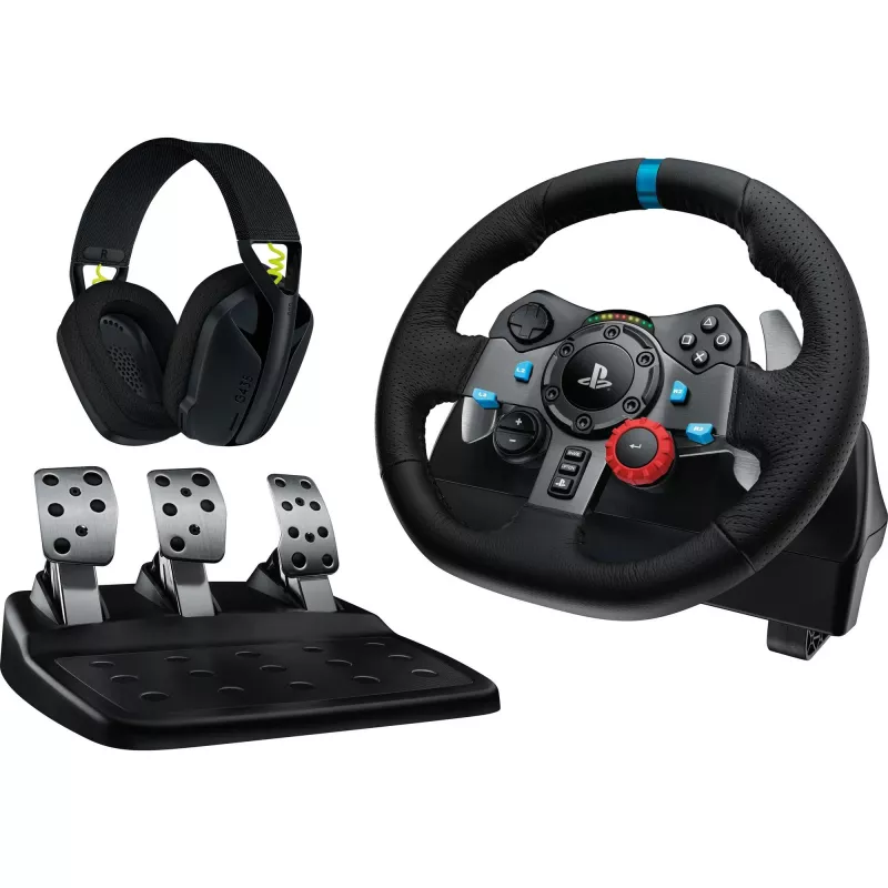 LOGITECH G29 EU + G435 Black Gaming Controller Aluminium Black USB stūre + pedāļi + austiņas PC