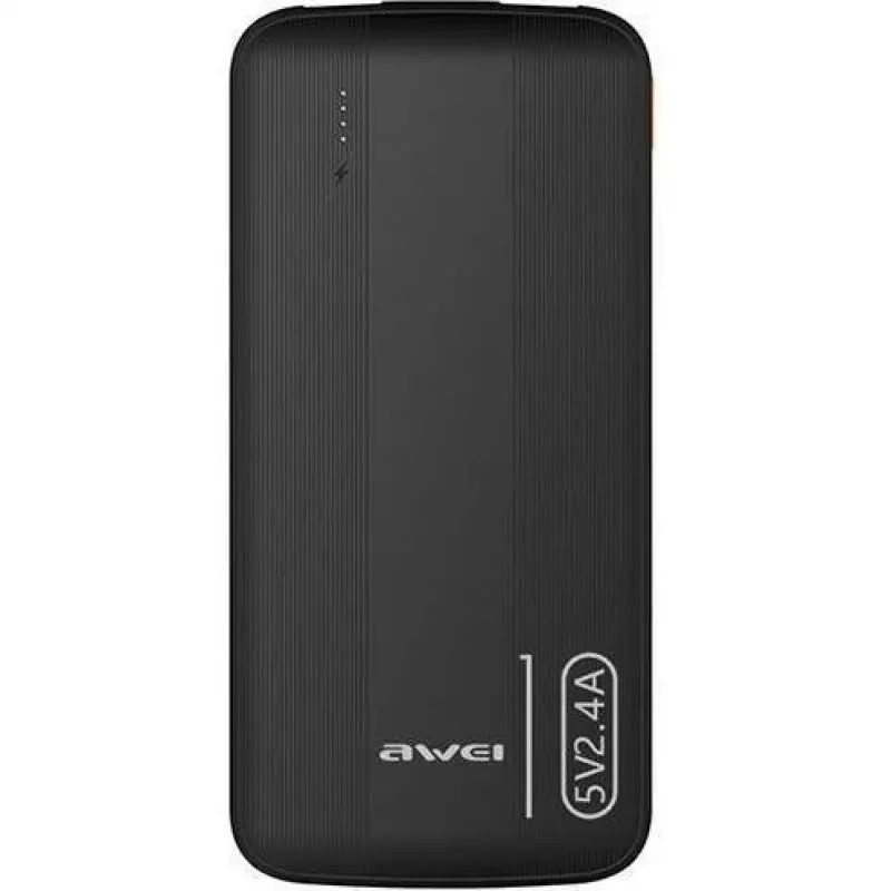 Awei PowerBank P20K 10000mAh Melns/Melns (10000mAh), Powerbank, Melns