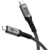 Goobay USB C kabelis ar pīto apvalku, USB4, 240 W, 40 Gbit/s, Power Delivery, 1,5 m (1,50 m, USB 4.0, 240 W), USB kabelis