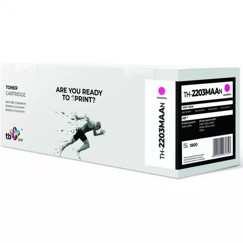 Print, Toner, Toner per HP Krāsa LaserJet Pro 4202 W2203A TH-2203MAAN 100 Nuovi fuksīna