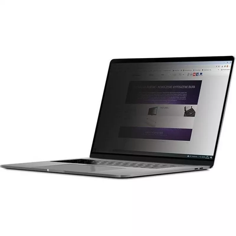 Qoltec Privātuma filtrs GDPR 14 collas 16:9 (12.20, 16:9), Aizsargplēve klēpjdatoram