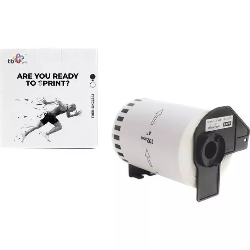 Print, Label Roll, TB Labels TBEB-DK22243 Brother Melns Su Balts 102x30.48mm (10.20cm)