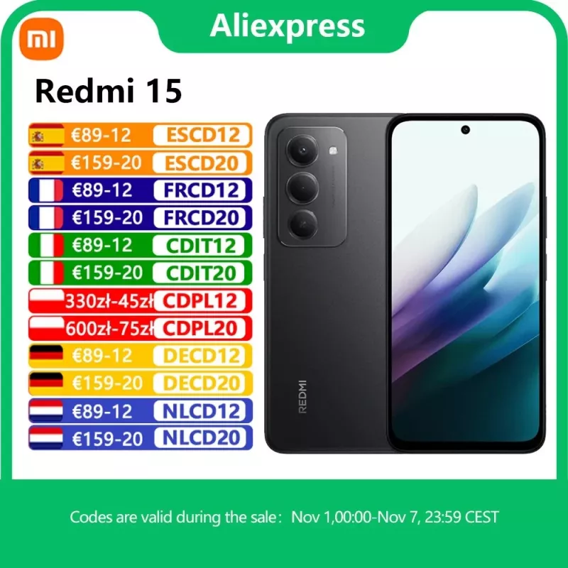 Xiaomi Redmi 15 4G (256GB, Viola Sabbioso, 6.90, Doppia SIM Ibrida, 4G), Viedtālrunis, Viola