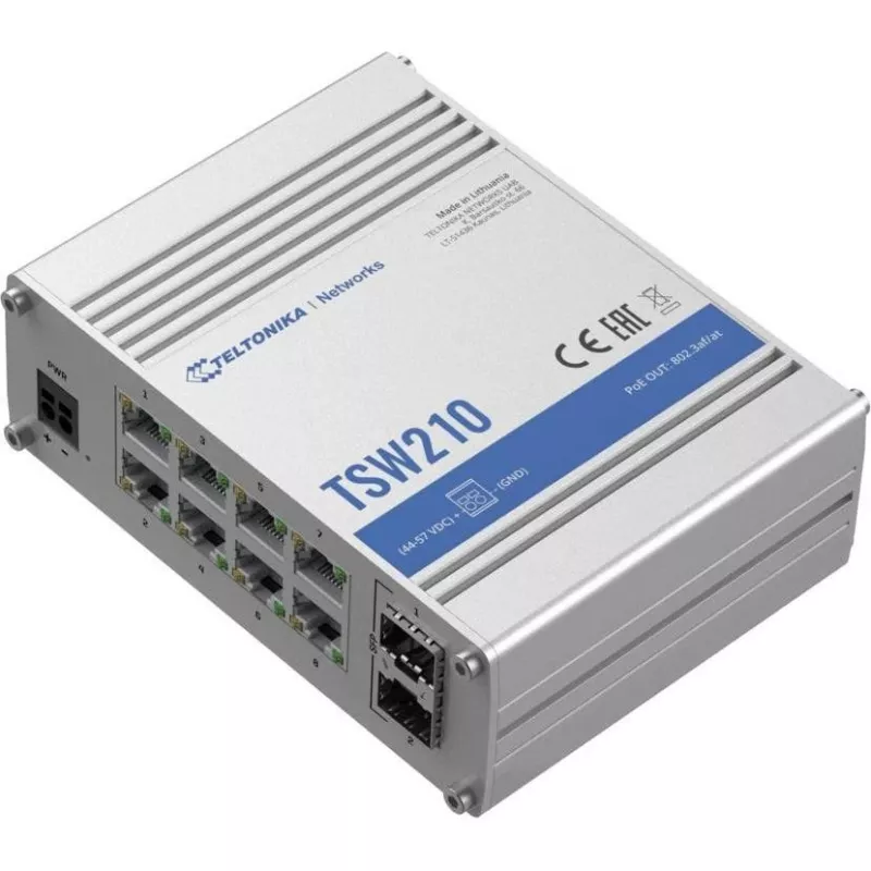 Teltonika TSW210 Slēdzis, 8x RJ45, 2x SFP