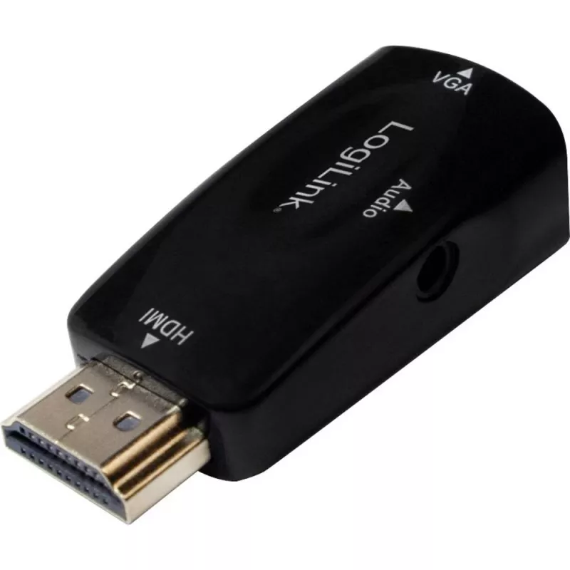 LogiLink CV0107 Kabeļa adapteris HDMI VGA Melns (CV0107)