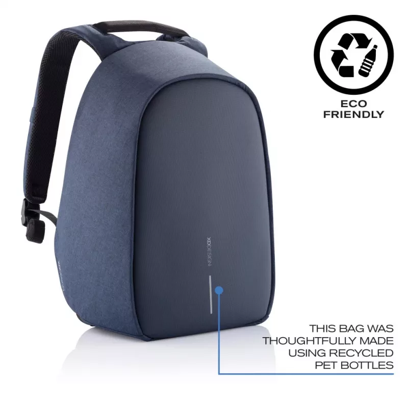 Mugursoma XDDESIGN Bobby Hero XL — 21,5 L, piemērota 17 collu klēpjdatoram, planšetdatora nodalījums, organizatora panelis, melna