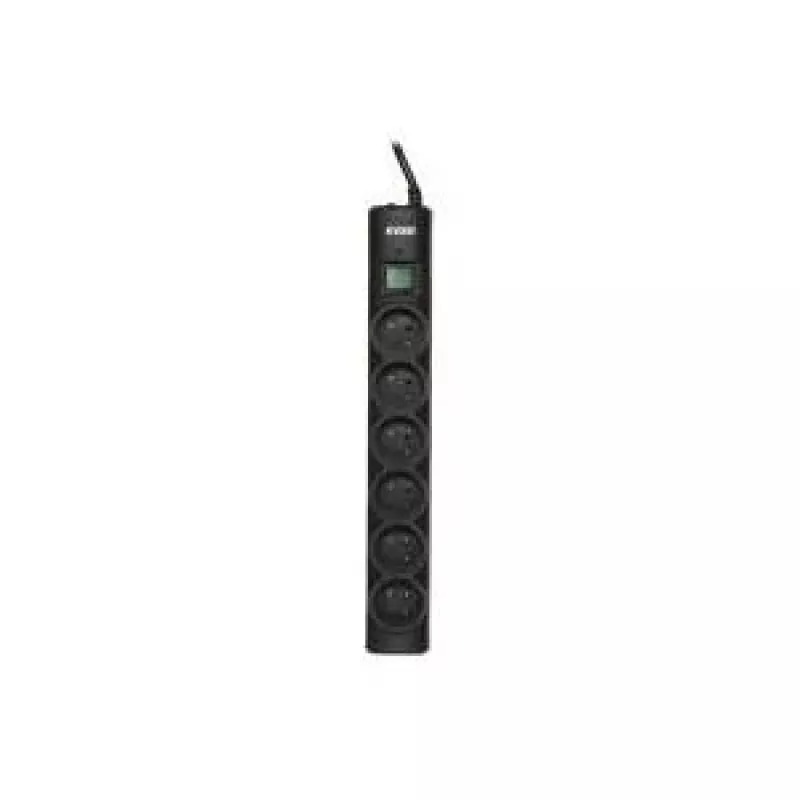 Ever OPTIMA pārsprieguma aizsargs 1,5 m (6 x UTE; 10 A; melns) (T/LZ08-OPT015/0000)