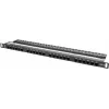 Lanberg PPU5-0024-B - RJ-45 - Cat5, Cat5e - melns - metāls - montāža statnē - 0,5U (PPU5-0024-B)