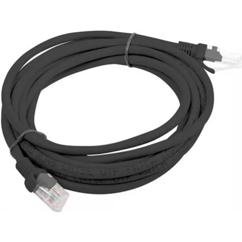 Patch kabelis UTP Lanberg PCU6-10CC-0300-BK (RJ45 - RJ45, 3m, UTP, Cat. 6, krāsa: melna) (PCU6-10CC-0300-BK)