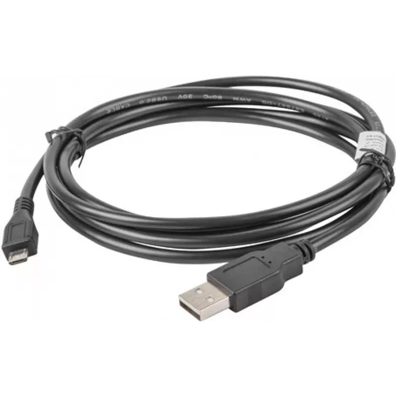 USB 2.0 kabelis LANBERG CA-USBM-10CC-0018-BK, Micro-USB B uz USB A, 1,8 m, melns