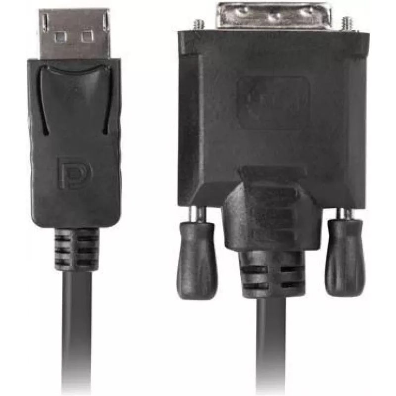 Video kabeļa adapteris LANBERG DisplayPort uz DVI-D CA-DPDV-10CU-0018-BK, 1,8 m, melns