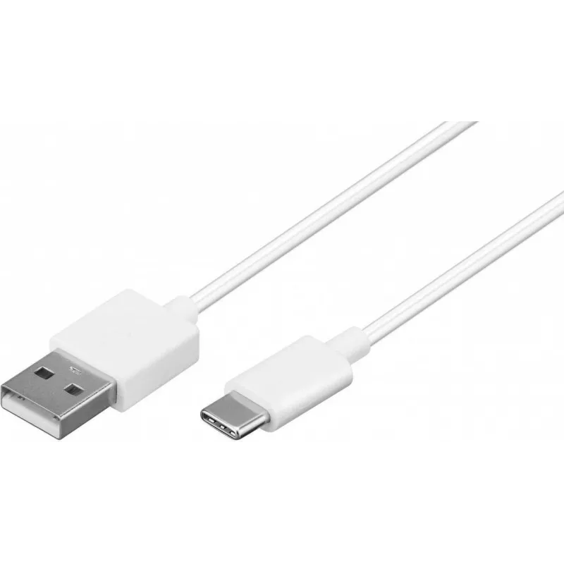 Wentronic 59130 2m USB A USB C vīriešu vīriešu balts USB kabelis (59130)