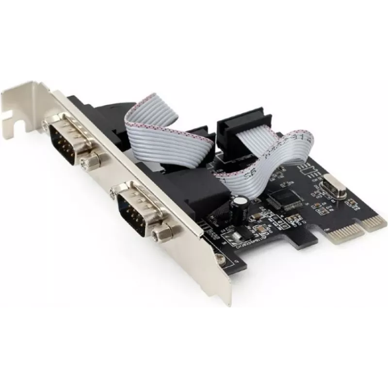 Iekšējais seriālais adapteris GEMBIRD SPC-22 PCIe RS-232 Low-profile, WCH382, 16000 Kbit/s, 67×120×20 mm, melns