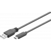 Wentronic goobay - USB kabelis - USB-C (M) to USB Typee A (M) - USB 3,1 Gen 2 3 A - 50cm - Round - Melns (41073)