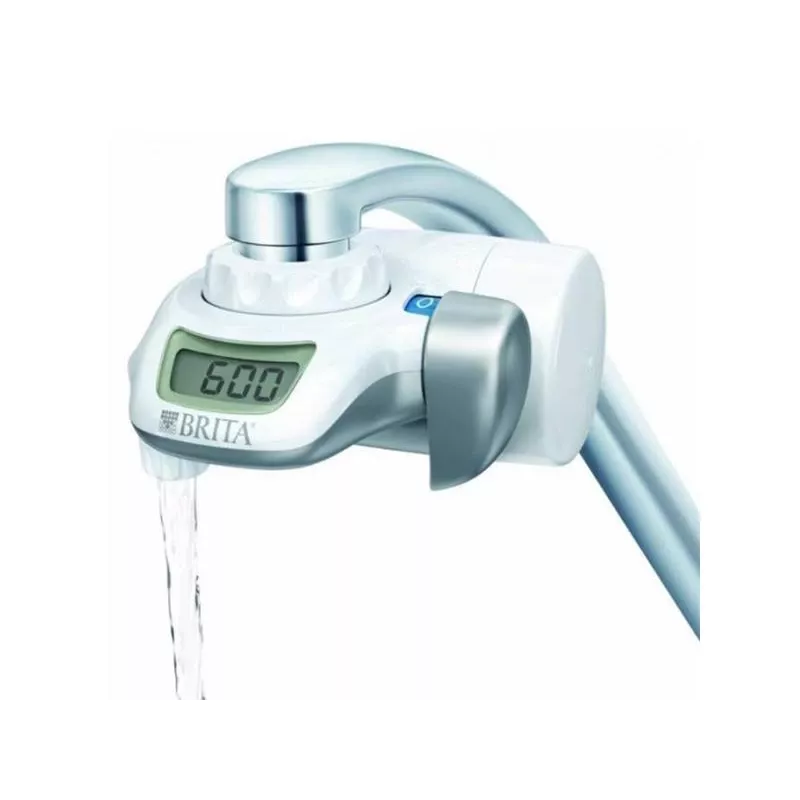 BRITA krāna ūdens filtrs modelis 1.2023.0413, 3 režīmi, 5-pakāpju kārtridžs, 600 L tilpums, balts, 5 krāna adapteri