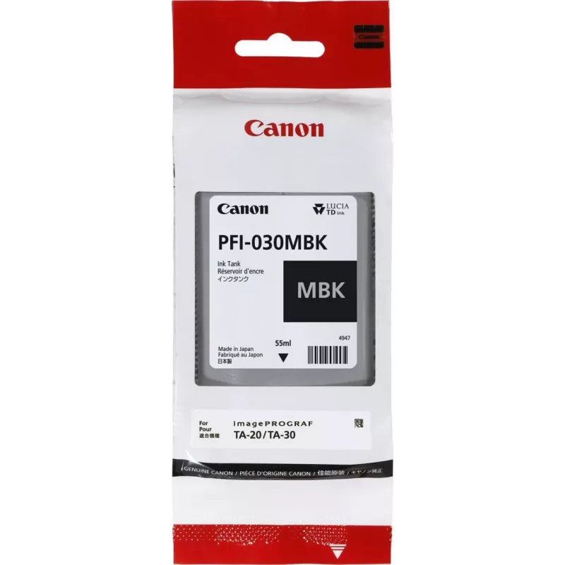 Canon PFI-030 MBK tintas kasetne 1 gab. Oriģināla matēti melna