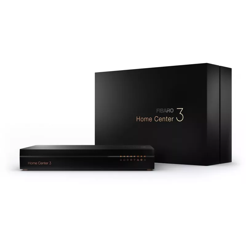 Fibaro Home Center 3 Wired & Wireless Melns