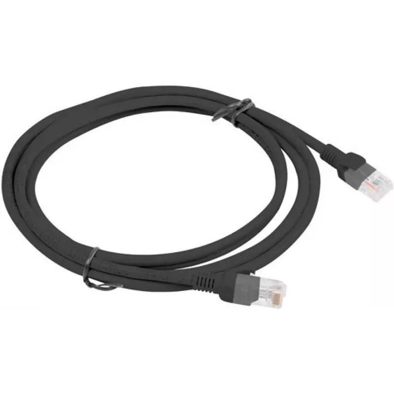 Tīkla kabelis LANBERG PCU5-10CC-0200-BK RJ-45 Cat5e U/UTP 2 m Melns