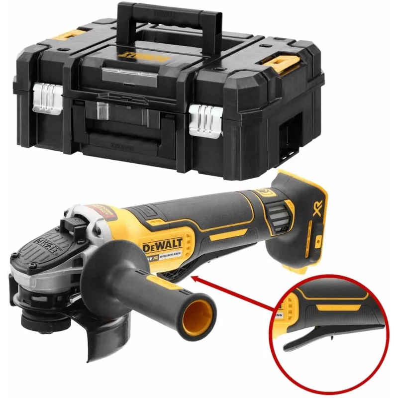 Leņķa slīpmašīna DeWALT DCG406N-XJ, bezsuku, 125 mm disks, 9000 apgr./min, 1,75 kg, M14 vārpsta