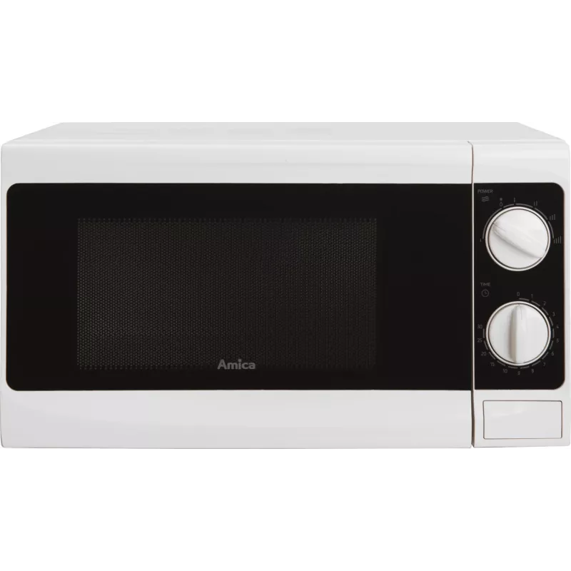 Amica AMG17M70V mikroviļņu krāsns, novietojama uz galda, solo mikroviļņu krāsns, 17 L, 700 W, balta