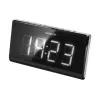 Pulksteņa radio SENCOR SRC 340 — FM pulksteņa radio ar 1,8 collu baltu LED displeju, sarkanu 180° projekciju, divkāršu modinātāju, 10 FM iegaumējamiem kanāliem, akumulatora rezerves barošanu