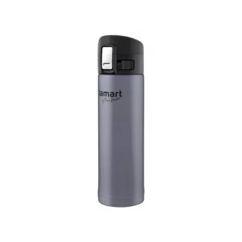 Termokrūze LAMART LT4044 0,42 l nerūsējošais tērauds dubultsienu vakuumā, spiedpogas vāciņš, Ø 6,4 cm