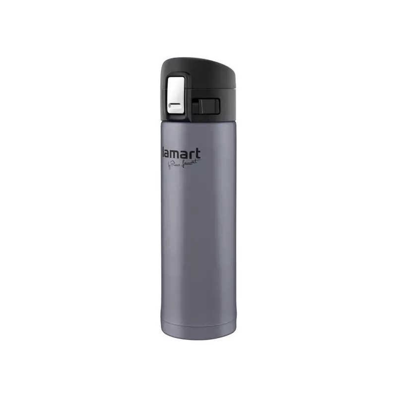 Termokrūze LAMART LT4044 0,42 l nerūsējošais tērauds dubultsienu vakuumā, spiedpogas vāciņš, Ø 6,4 cm