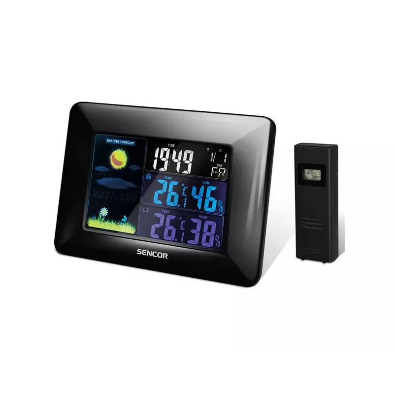 Sencor SWS 4250 laika stacija ar bezvadu sensoru, krāsains LCD