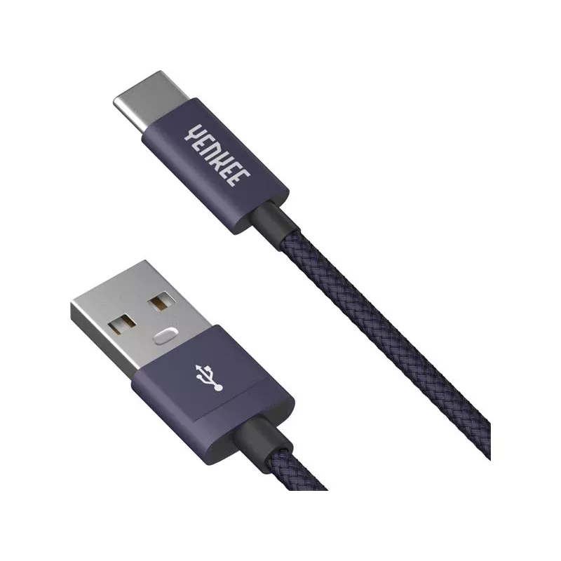 Kabelis YENKEE YCU 301 BE USB-A 2.0/USB-C 1m Fialov