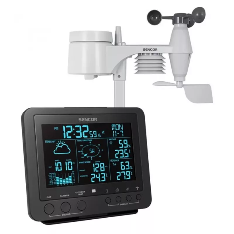 Digitālā laikapstākļu stacija Sencor SWS 9700 melna
