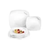 Galda piederumu komplekts LAMART LT9002 — 6 gab. porcelāna šķīvji: 2×25cm, 2×20cm, 2×17cm, balts