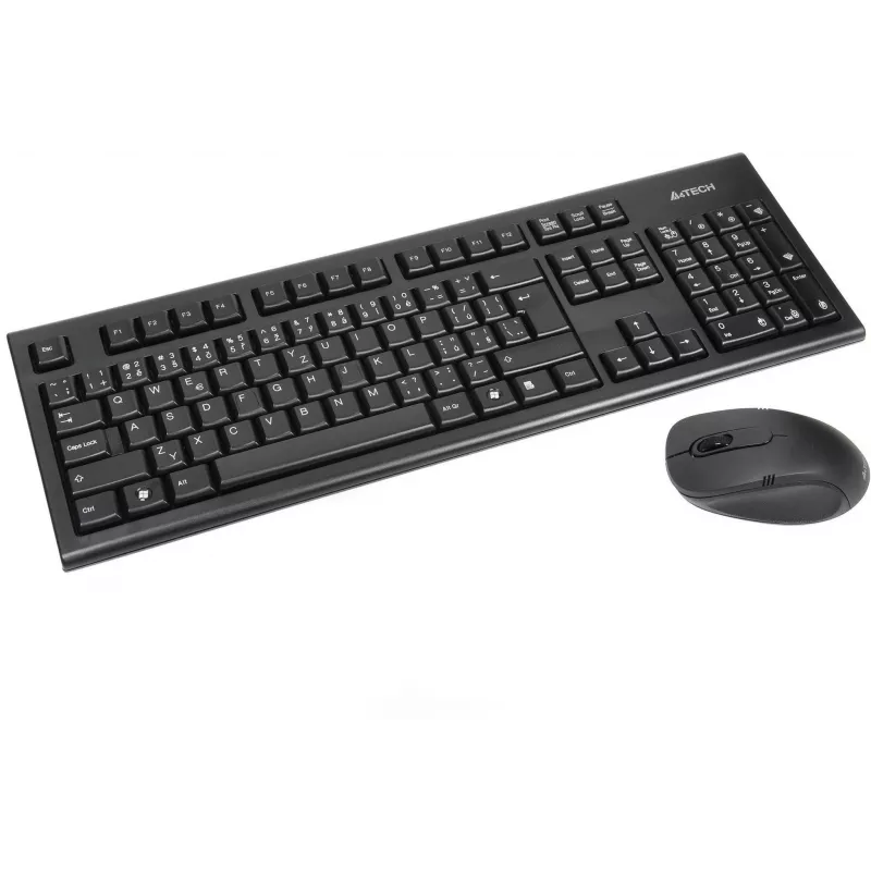 A4Tech 7100N bezvadu tastatūras un peles komplekts, RF, QWERTY, melns