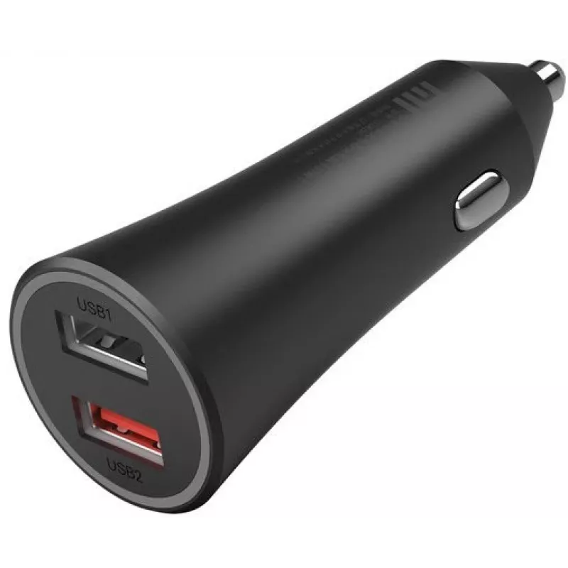 Xiaomi 37 W divu portu auto lādētājs melns, melns