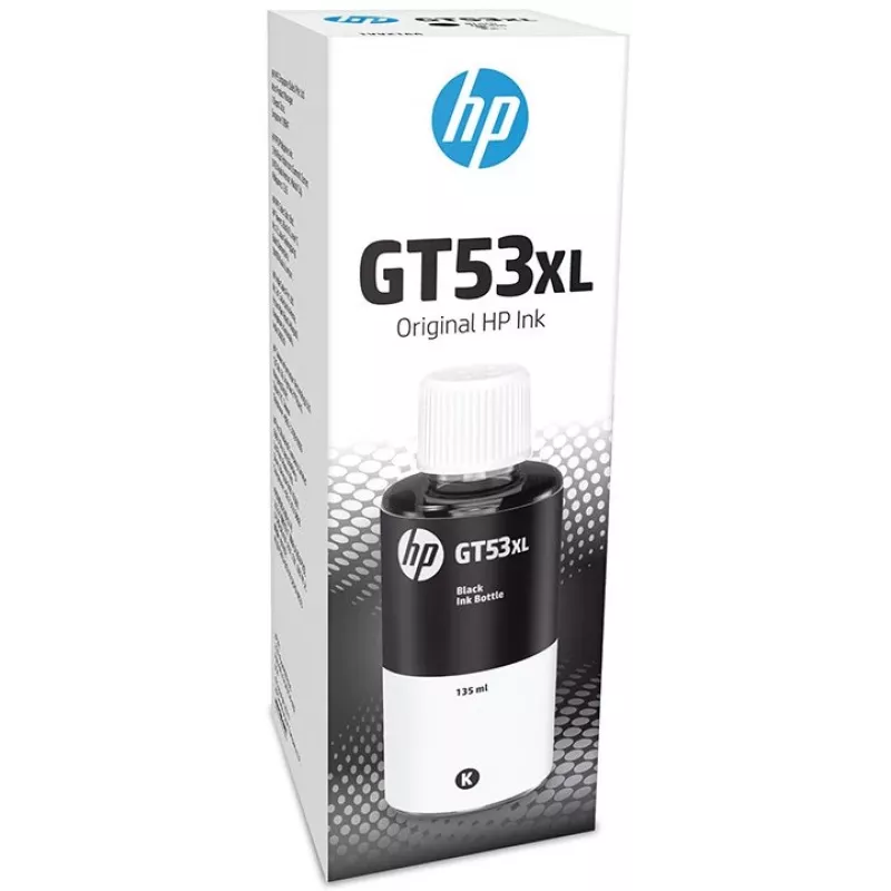 HP GT53XL 135-ml melnas oriģinālās tintes pudele, melna, Malaizija, 15–35 °C, 15–35 °C, 20–80%, 1 gab.