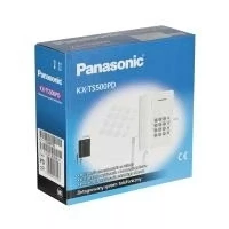 Vadu tālrunis Panasonic KX-TS500 melns ar zvanītāja ID un skaļruni
