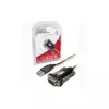 UNITEK Y-105 seriālais kabelis Melns 1.5 m USB Type-A DB-9